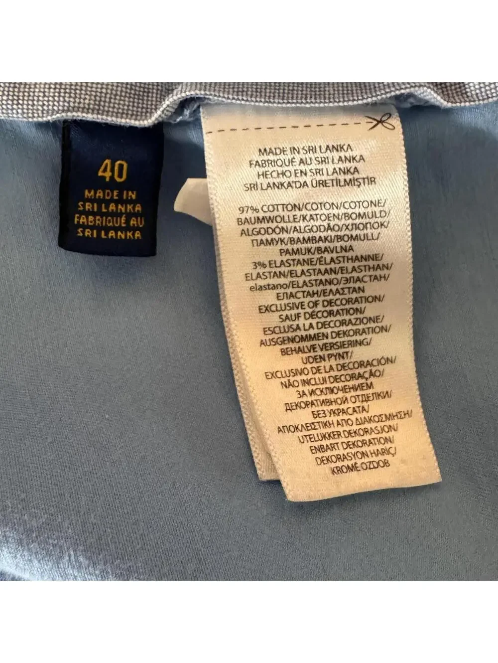 Polo Ralph Lauren Chino Shorts Mens 40 Blue Stretch Classic Fit 9 Inseam Flat - Picture 6 of 11